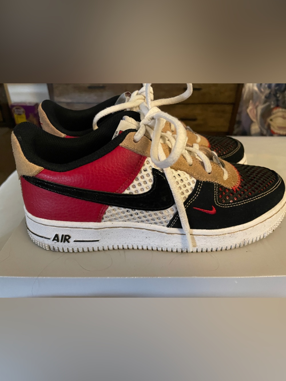 Nike Women’s Sneakers - Black, Red, Cream, Tan
